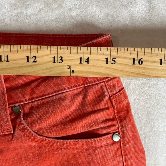 Vince Size 28 Made in USA Cotton Stretch Red Denim Pants - Picture 6 of 10